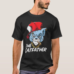 Mens The Catfather Cat Dad T-Shirt