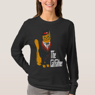 Mens The Catfather Fathers Day Cat Kitten Papa Hu T-Shirt