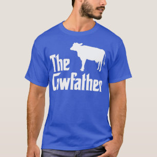 Mens The Cowfather Funny Farm Cows Owner Farmer T-Shirt