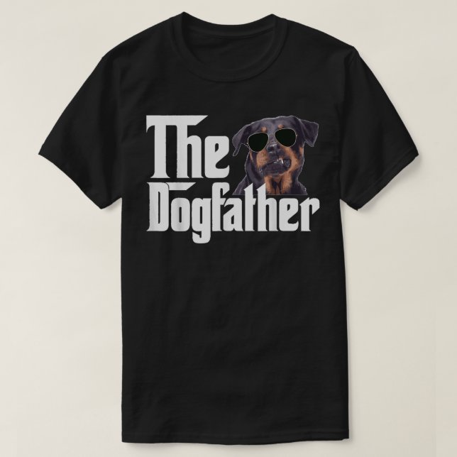 Mens The Dogfather Rottweiler Funny Dog Owner Dog  T-Shirt (Design Front)