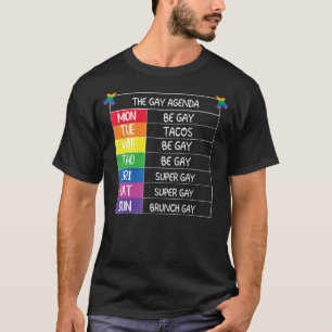 Mens The Gay Agenda  Lgbtq Pride Month Supporter G T-Shirt