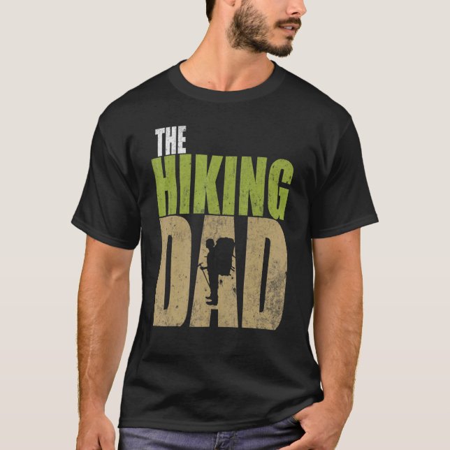Mens The Hiking Dad Bushcraft Outdoor Hiking Fathe T-Shirt (Front)