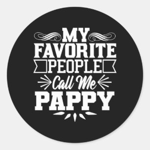 Mens The Kids Call Pappy - Funny Grandpa Gift Classic Round Sticker