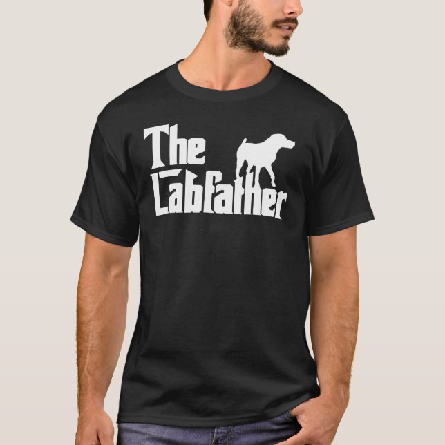 Mens The Labfather  Lab Labrador Dog Owner Dad Dad T-Shirt (Front)
