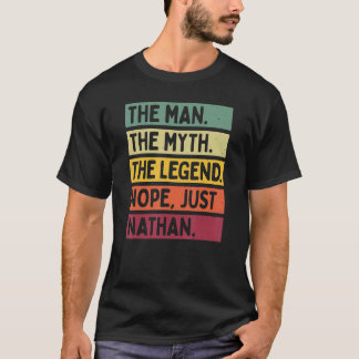 Mens The Man The Myth The Legend Nope Just Nathan  T-Shirt