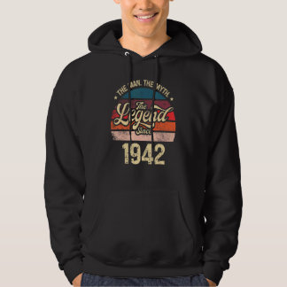 Mens The Man The Myth The Legend Since 1942 Birthd Hoodie