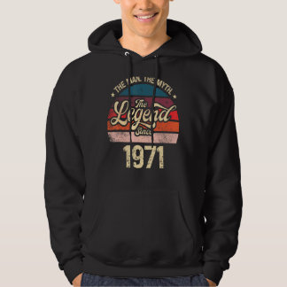Mens The Man The Myth The Legend Since 1971 Birthd Hoodie