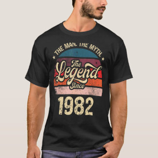Mens The Man The Myth The Legend Since 1982 Birthd T-Shirt