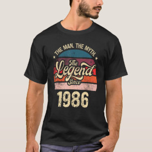 Mens The Man The Myth The Legend Since 1986 Birthd T-Shirt