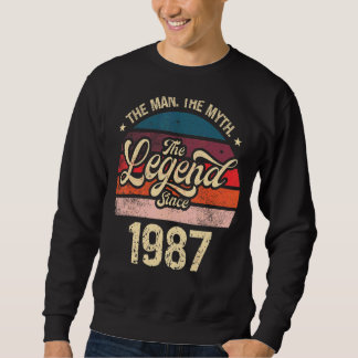 Mens The Man The Myth The Legend Since 1987 Birthd Sweatshirt