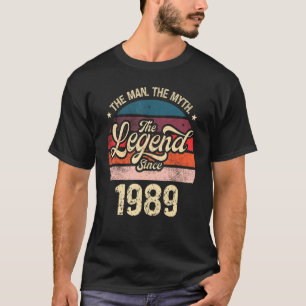 Mens The Man The Myth The Legend Since 1989 Birthd T-Shirt