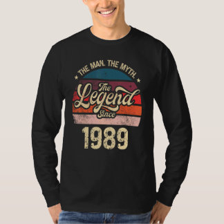 Mens The Man The Myth The Legend Since 1989 Birthd T-Shirt