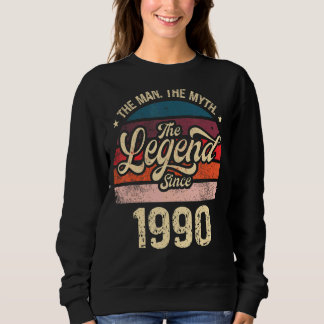 Mens The Man The Myth The Legend Since 1990 Birthd Sweatshirt