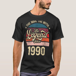 Mens The Man The Myth The Legend Since 1990 Birthd T-Shirt