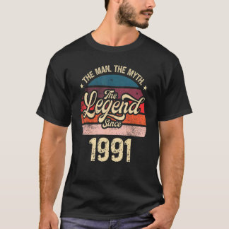 Mens The Man The Myth The Legend Since 1991 Birthd T-Shirt