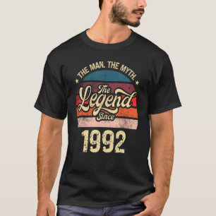 Mens The Man The Myth The Legend Since 1992 Birthd T-Shirt