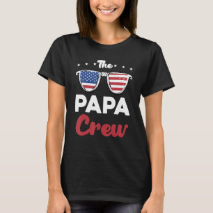 Mens The Papa Crew Fatherhood Dad's T-Shirt