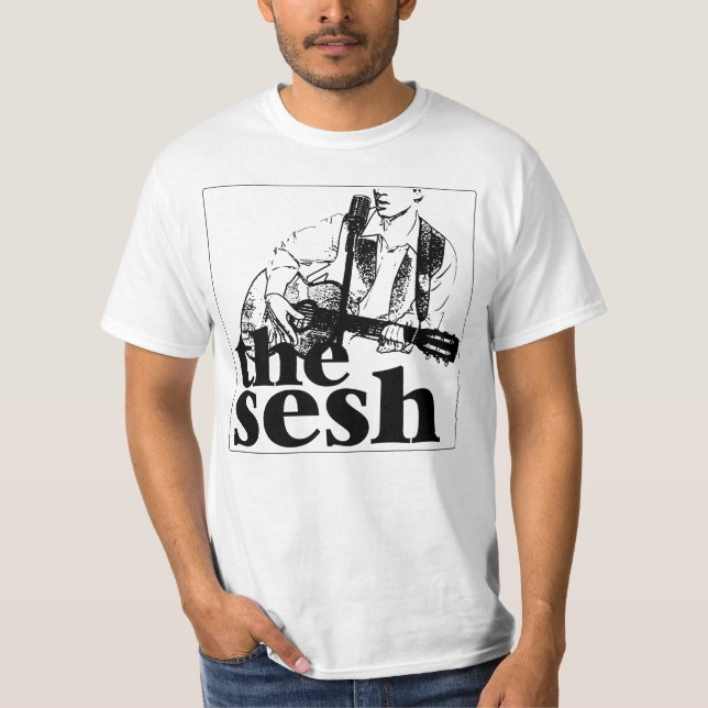 Men's "the sesh" Logo White T-Shirt (Front)