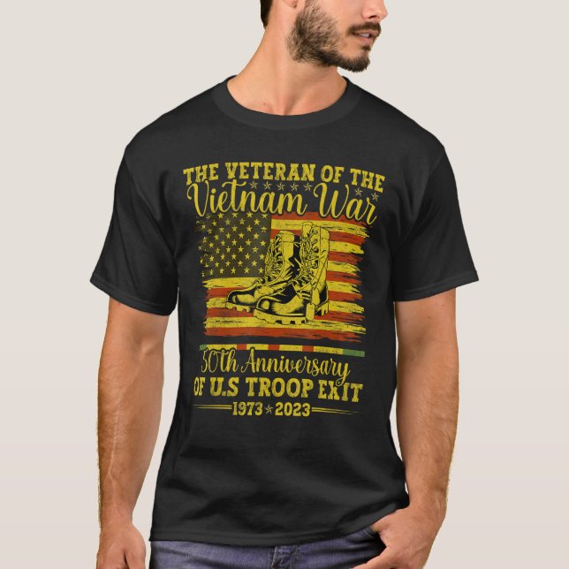 Mens The Veteran Of The Vietnam War 50th Anniversa T-Shirt (Front)