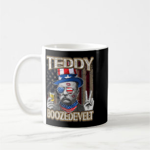Mens Theodore Roosevelt 4th July Teddy Boozedevelt Coffee Mug