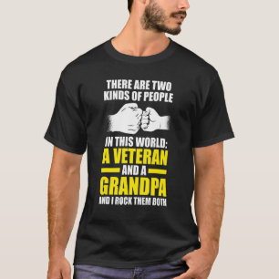 Mens there are two kinds people veteran and grandp T-Shirt