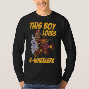 Mens This Boy Loves 4 Wheelers Quad Bike Atv Gear T-Shirt