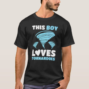 Mens This Boy Loves Tornardoes Meteorology  Storm  T-Shirt