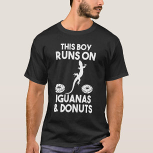 Mens This Boy Runs On Iguanas & Doughnuts T-Shirt
