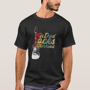 Mens This Dad Rocks Fatherhood - Electronic Guitar T-Shirt