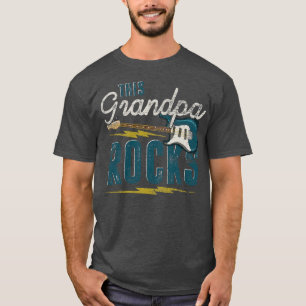 Mens This Grandpa Rocks Bassist Fathers Day Music T-Shirt