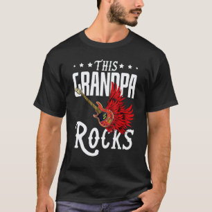Mens This Grandpa Rocks Bassist Music Musician Ba T-Shirt