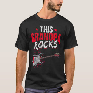 Mens This Grandpa Rocks Guitar Player Guitarist Mu T-Shirt