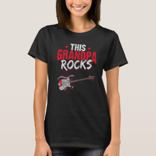 Mens This Grandpa Rocks Guitar Player Guitarist Mu T-Shirt