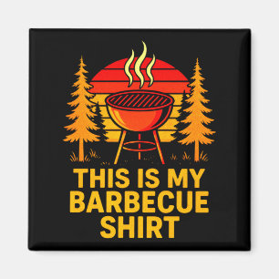 Mens this is barbecue - retro bbq grilling magnet