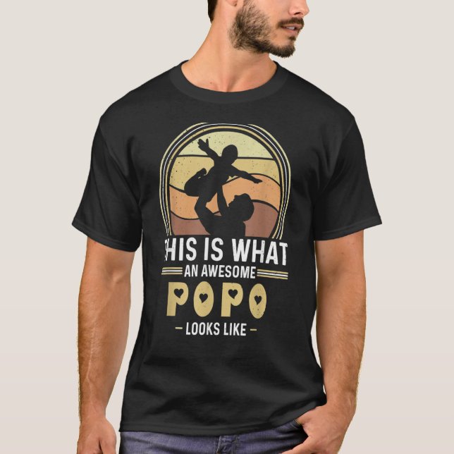 Mens This is What an Awesome Popo Looks Like Popo T-Shirt (Front)