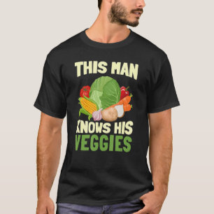 Mens This Man Knows His Veggies  Vegetable Organic T-Shirt