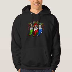 Mens Three Llama In Sock Christmas Tee Llama Love