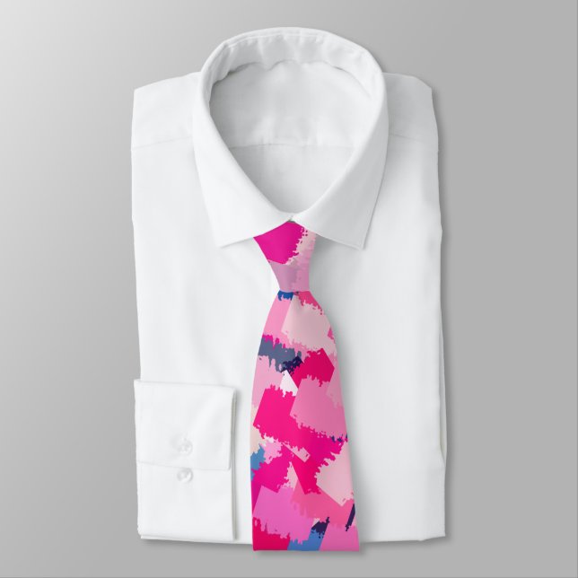 Mens tie colourful abstract design (Tied)