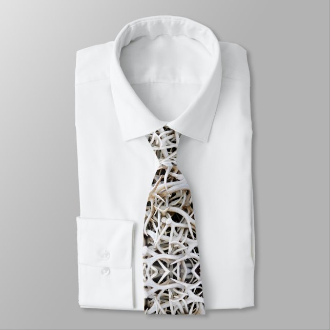 Men's Tie Elk Antlers Lg Print (Tied)