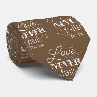 Mens Tie, Love Never Fails Tie