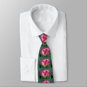 Men's Tie Pink Lotus