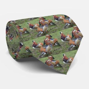 Mens Tie with Mandarin Duck Design