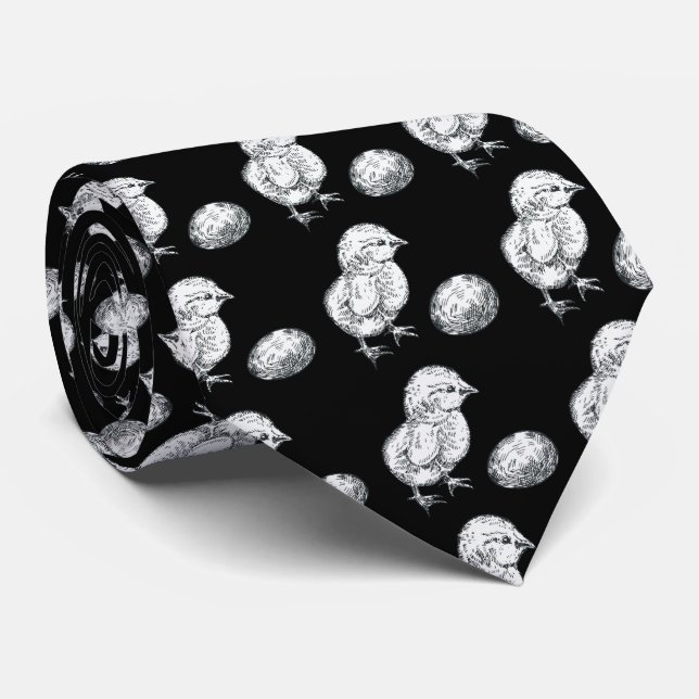 Men's Ties, Farm Animal Collection, Chick Tie (Rolled)