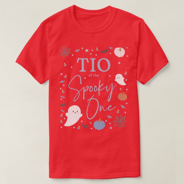 Mens Tio of the Spooky One First Birthday Blue Boy T-Shirt (Design Front)