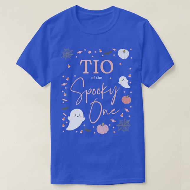 Mens Tio of the Spooky One Girl First Birthday Pin T-Shirt (Design Front)