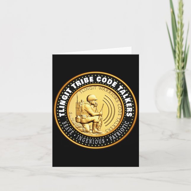 Mens Tlingit Tribe Code Talkers Commemoration For Card (Front)