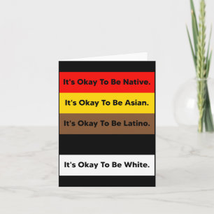 Mens To Be Native To Be Asian To Be Performance Card