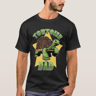 Mens Tortoise Dad Animal Turtle Sulcata Pet Owner  T-Shirt
