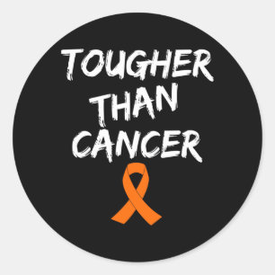 Mens Tougher Than Cancer Leukaemia Awareness Classic Round Sticker