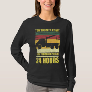Mens Tow Trucker Driver Hooking Vehicle Towing T-Shirt